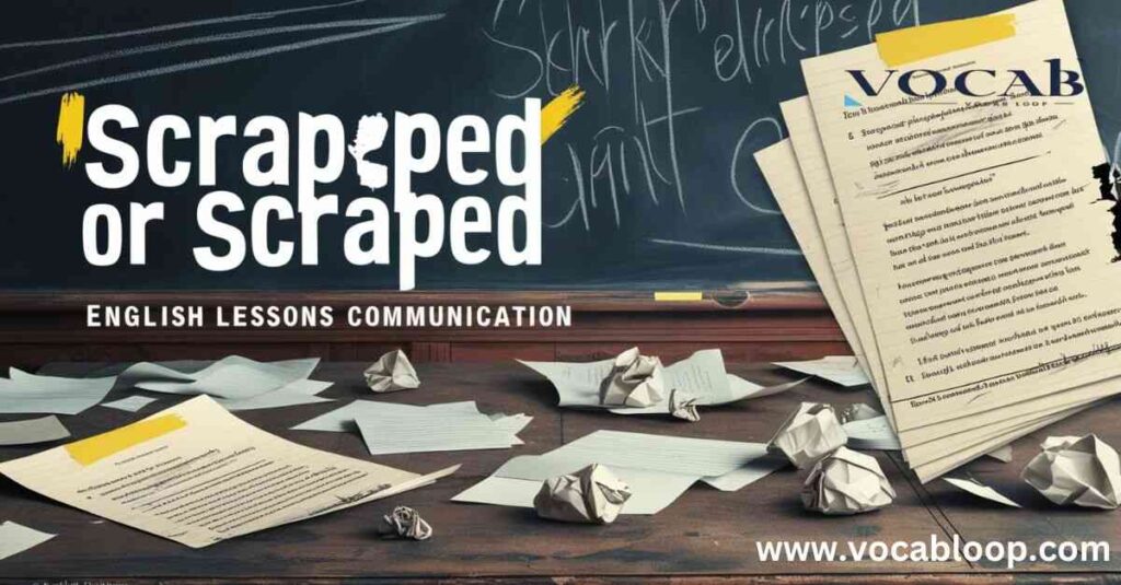 Scrapped or Scraped: definition, meanings and clarify the confusion