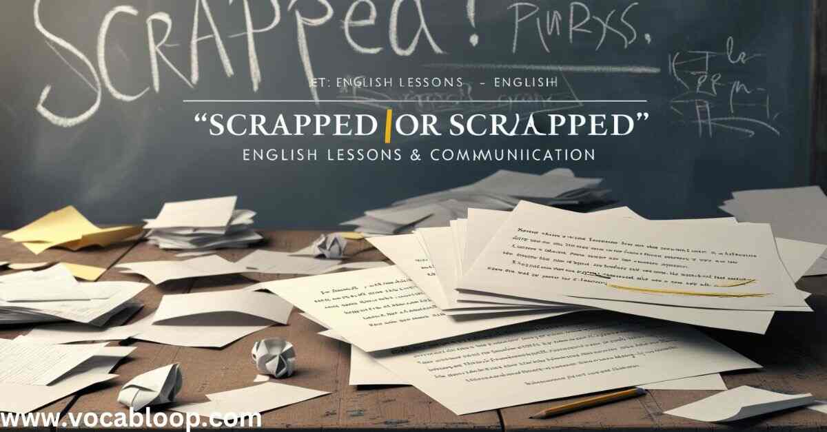 Scrapped or Scraped: definition, meanings and clarify the confusion