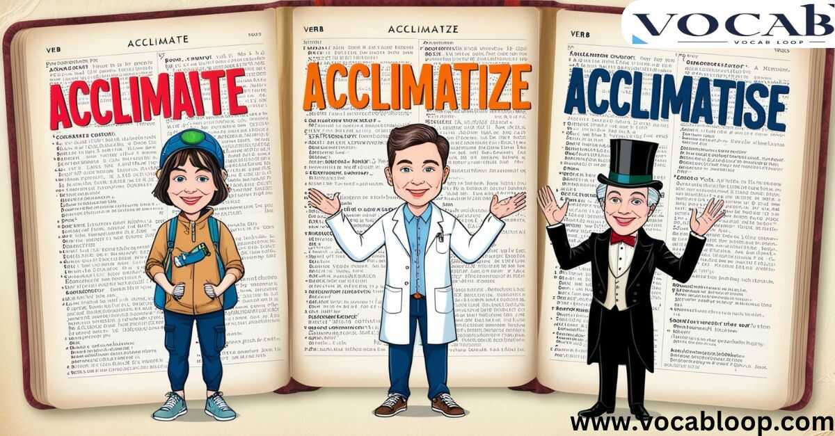 Acclimate vs Acclimatize vs Acclimatise