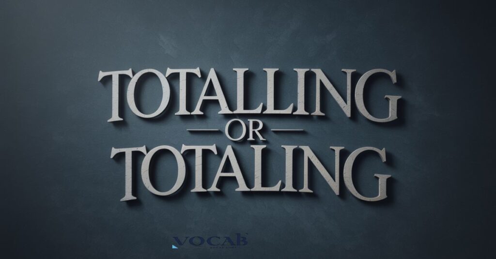 Formal vs Informal Usage of totalling or totaling