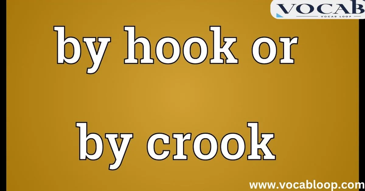 By Hook or By Crook Correct spellings definition and meaning 