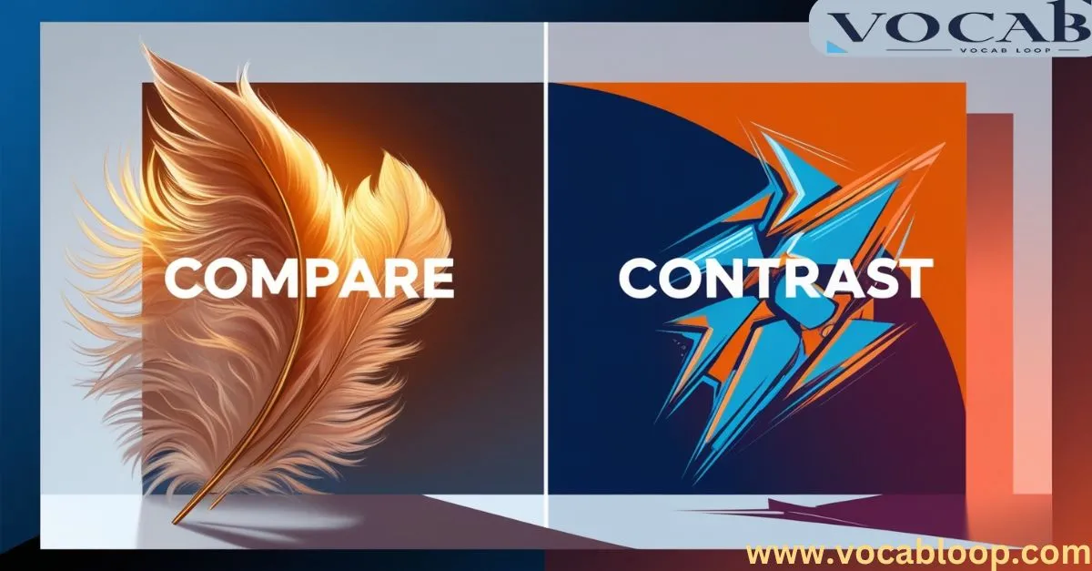 Compare vs Contrast Difference with meanings and examplese