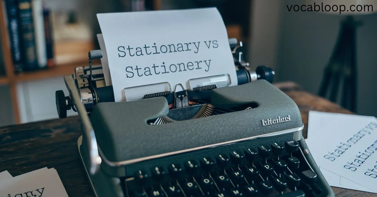 Origins of stationary vs stationery