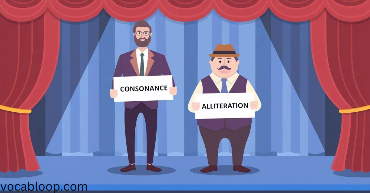 Pronunciation of Consonance vs Alliteration