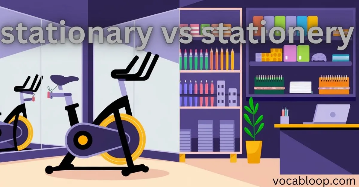 Pronunciation of stationary vs stationery