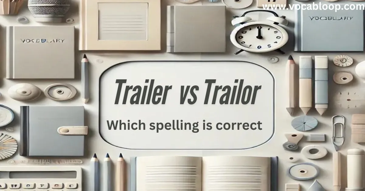 Trailer or Trailor Which Spelling Is Correct and Why