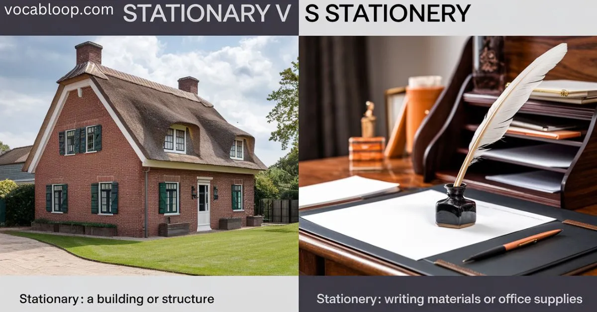 What is the confusion between stationary vs stationery